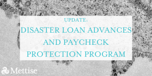 Disaster loan advances and paycheck protection program