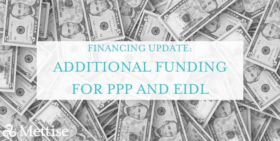 Financial update additional funding to PPP and EIDL